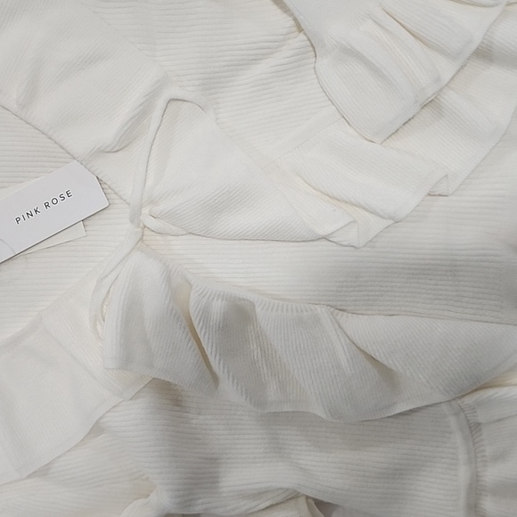 Pink Rose Ivory Ruffled Sweater - Picture 4 of 5